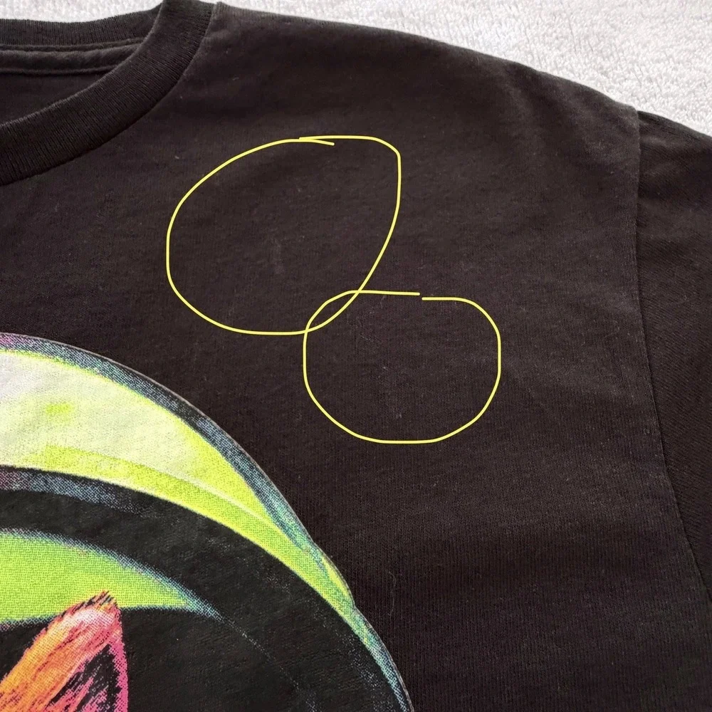 Space Cat T Shirt Tee Adult Medium Neon Astronaut Cat Lady Gift Fun Novelty - Picture 10 of 10